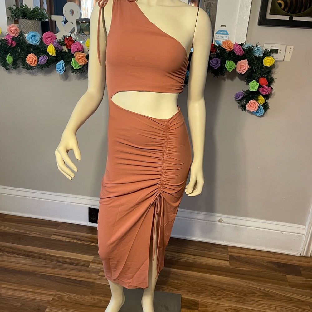 Sexy Zara one shoulder midi Dress